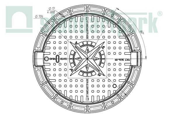 Люк чугунный канализационный лёгкий А15 – Купить Люки чугунные Л в ...