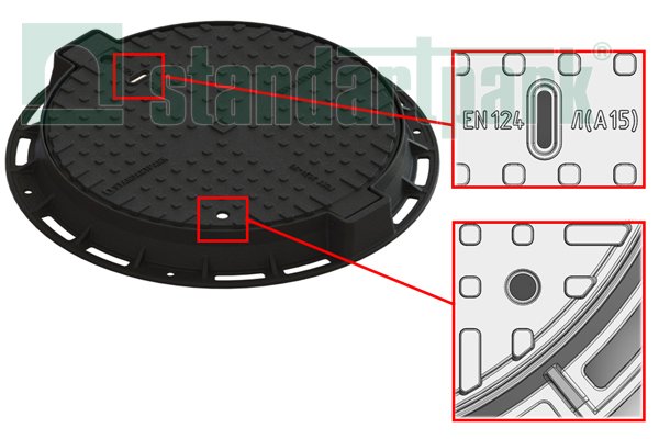 Люк чугунный канализационный лёгкий А15 – Купить Люки чугунные Л в ...