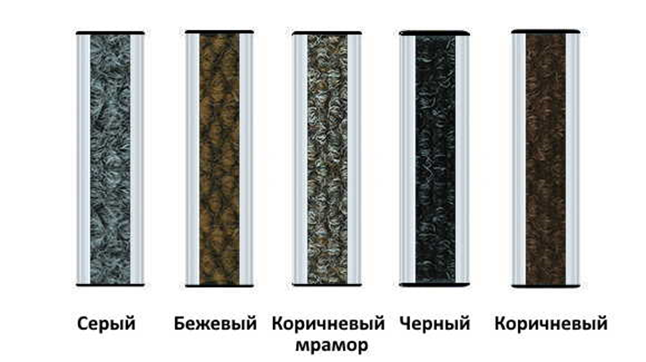 Цветовые варианты вставок из текстиля