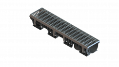 Лоток водоотводный пластиковый PolyMax Drive DN150 h150 с решеткой ячеистой ОС кл.А15 (к-т)