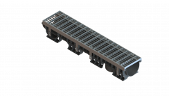 Лоток водоотводный пластиковый PolyMax Drive DN150 h150 с решеткой ячеистой ОС кл.А15 (к-т), рис. 1