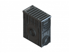 Пескоуловитель PolyMax Drive DN200 H600 с решеткой ячеистой ОС кл.А15 (к-т), рис. 1