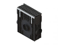 Пескоуловитель сборный DN150 пластиковый PolyMax Drive с решеткой чугунной шина кл.Е (к-т) 082800755, рис. 1