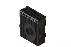 Пескоуловитель сборный DN150 пластиковый PolyMax Drive с решеткой чугунной шина кл.Е (к-т) 082800755, рис. 1