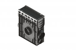 Пескоуловитель сборный DN150 пластиковый PolyMax Drive с решеткой чугунной щель кл.C (к-т) 082800733, рис. 1