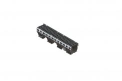 Лоток водоотводный пластиковый PolyMax Drive DN150 h216 с решеткой чугунной «шина» ВЧ кл.Е600 (к-т), рис. 1