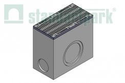 Дождеприёмный колодец BetoMax ДК-40.52.95-Б-В бетонный с решёткой щелевой чугунной ВЧ кл.Е (верхняя часть, комплект) 04870/1