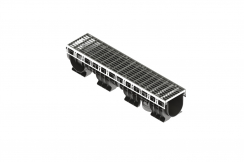 Лоток водоотводный пластиковый PolyMax Drive DN150 h200 с решеткой ячеистой ОС кл.А15 (к-т), рис. 1