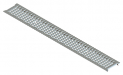 Решетка водоприемная Basic DN100 оцинкованная сталь штампованная щелевая кл. А15
