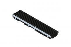 Лоток водоотводный пластиковый PolyMax Drive DN150 h96 с решеткой щелевой чугунной ВЧ кл.D400 (к-т), рис. 1