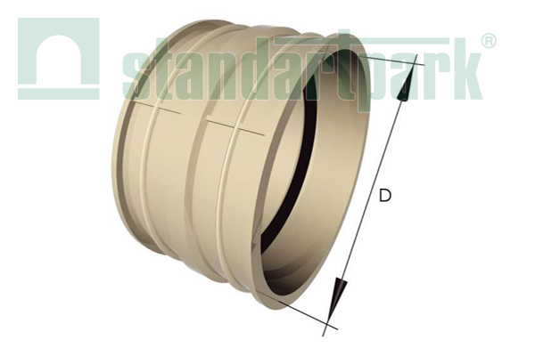 В продаже: Муфта соединительная канализационная НПВХ Ду 110 (НАРУЖНЯЯ)