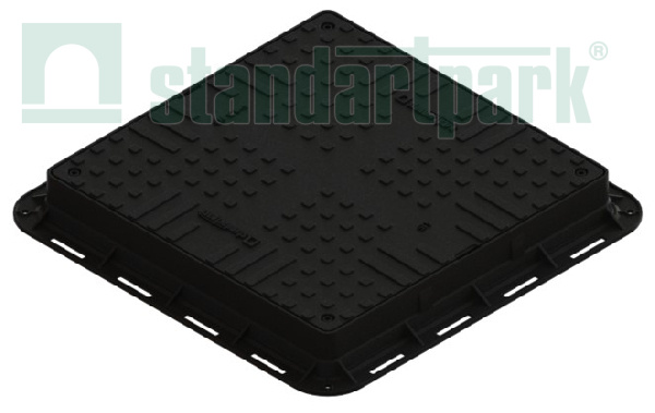 Купить: Люк легкий квадратный пластиковый черный