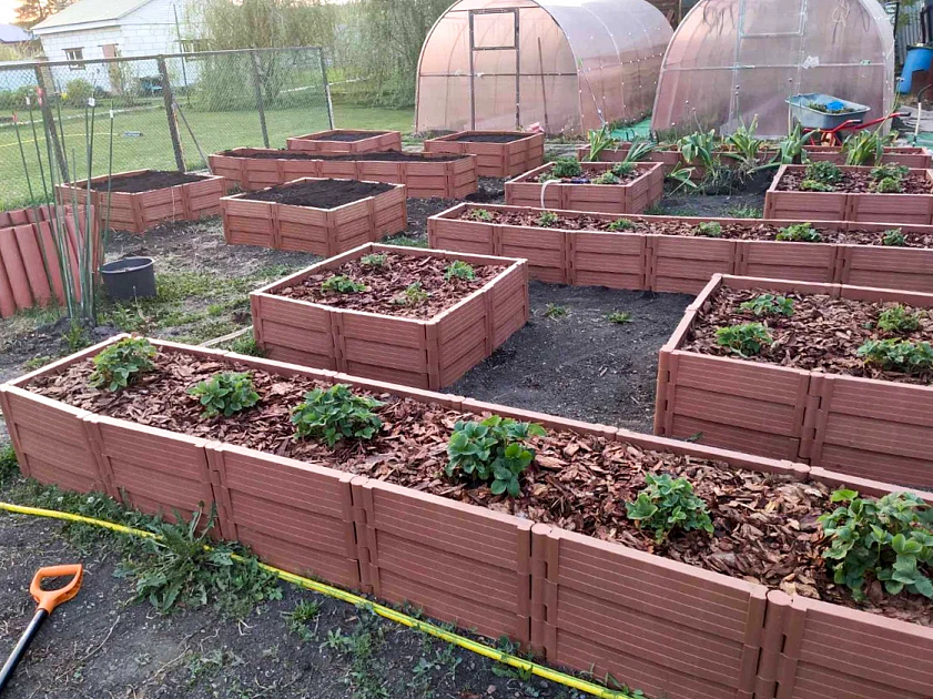 Пластиковый бордюр для грядок и клумб "Садовая доска плюс"