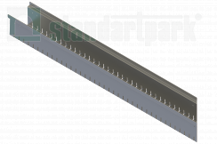 Лоток дренажный Steel Lite для плоских кровель угловой 90гр. левый