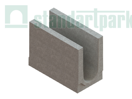 Лотки водоотводные бетонные BetoMax Plus DN300 с внутренним уклоном h275-770