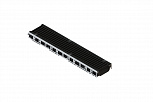 Лоток водоотводный пластиковый PolyMax Drive DN150 h96 с решеткой щелевой чугунной ВЧ кл.С250 (к-т)