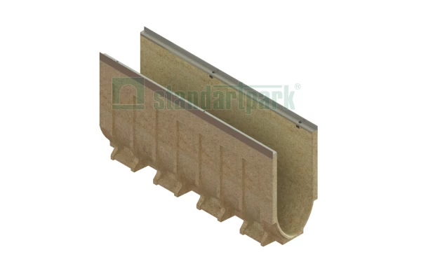 Лотки водоотводные полимербетонные CompoMax Drive DN200 каскадом h415-610 под решетки кл.С, рис. 1