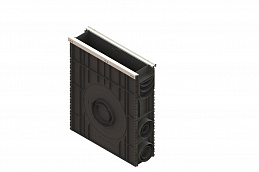 Пескоуловитель сборный PolyMax Basic DN100 h600 с низким бортом, рис. 2