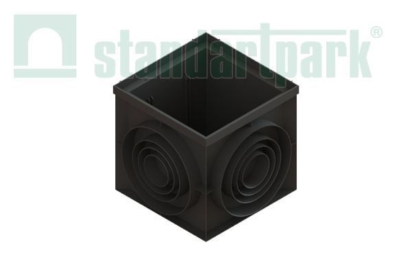 Пластиковый дождеприемник-пескоуловитель PolyMax Basic 400х400 (угловой)