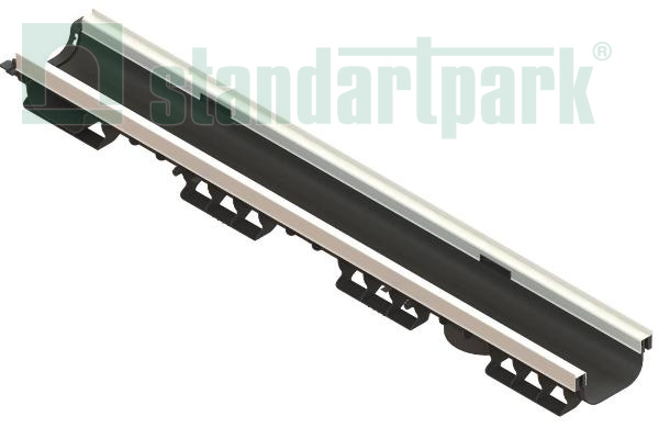 Лоток водоотводный пластиковый PolyMax Basic DN100 h155