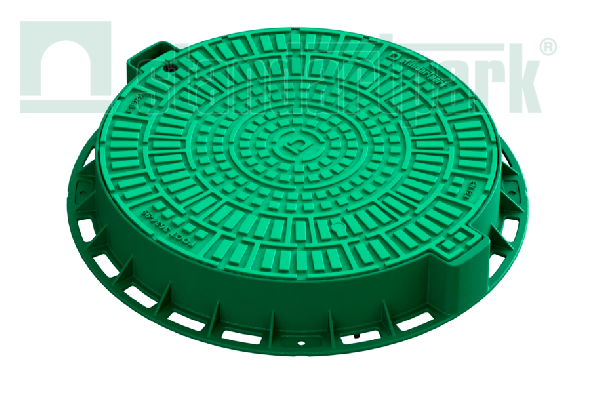 Люк садовый пластиковый зелёный «Лого»