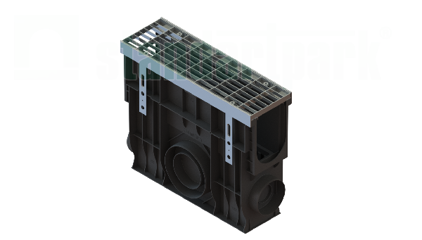 Пескоуловитель пластиковый PolyMax Drive DN100 H400 с решеткой ячеистой ОС кл. А15 (к-т)