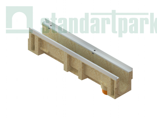 Лоток водоотводный CompoMax DN110 полимербетонный кл.D,Е