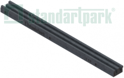 Лоток CompoMax Open Slot «Гребенка» из полимербетона черный шириной 80 мм