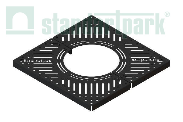 Решетка приствольная стальная квадратная внутренний диаметр 500 мм