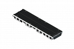 Лоток водоотводный пластиковый PolyMax Drive DN200 с решеткой щелевой чугунной ВЧ кл.D400 (к-т) 085134