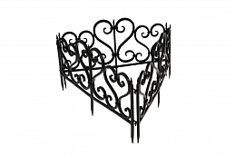 Садовое ограждение «Ажурное» (цвет черный), рис. 2