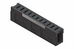 Блок монолитный водоотводный CompoMax ревизионный с решеткой полимербетонной DN100 h26 кл.D (комплект)