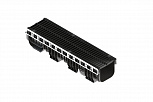 Лоток водоотводный пластиковый PolyMax Drive DN200 высотой 200 мм с решеткой щелевой чугунной ВЧ кл.С250 (к-т) 085471333-М