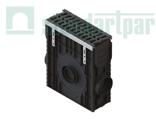 Пескоуловитель сборный DN150 пластиковый PolyMax Drive с решеткой чугунной шина кл.Е (к-т) 082800755