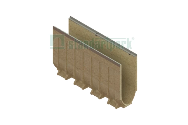 Лотки водоотводные полимербетонные CompoMax Drive DN200 каскадом h415-610 под решетки кл.С, рис. 2