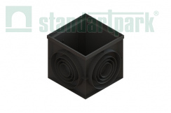 Пластиковый дождеприемник-пескоуловитель PolyMax Basic 400х400 (угловой)