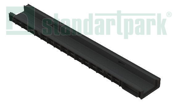 Лоток водоотводный пластиковый PolyMax Basic DN100 h60