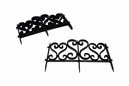 Садовое ограждение «Ажурное» (цвет черный), рис. 2
