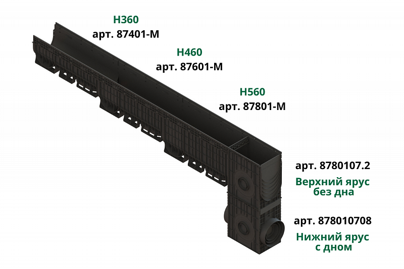 Пескоуловитель PolyMax Basic DN300 Н615