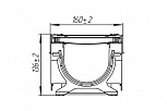 Лоток водоотводный пластиковый PolyMax Drive DN100 высотой 120 мм с решеткой щелевой чугунной ВЧ кл.С250 (к-т)