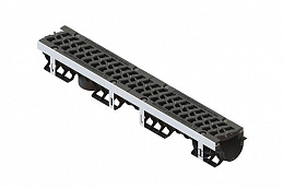 Лоток водоотводный  PolyMax Drive пластиковый с решеткой щелевой чугунной ВЧ кл. Е (комплект) 0802055-М, рис. 2
