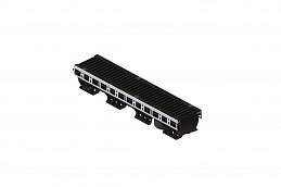 Лоток водоотводный пластиковый PolyMax Drive DN150 h166 с решеткой щелевой чугунной ВЧ кл.С250 (к-т), рис. 2