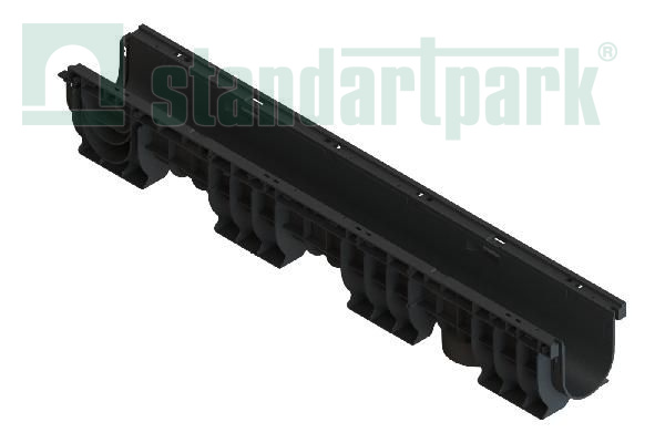 Лоток водоотводный пластиковый PolyMax Basic DN100 h155