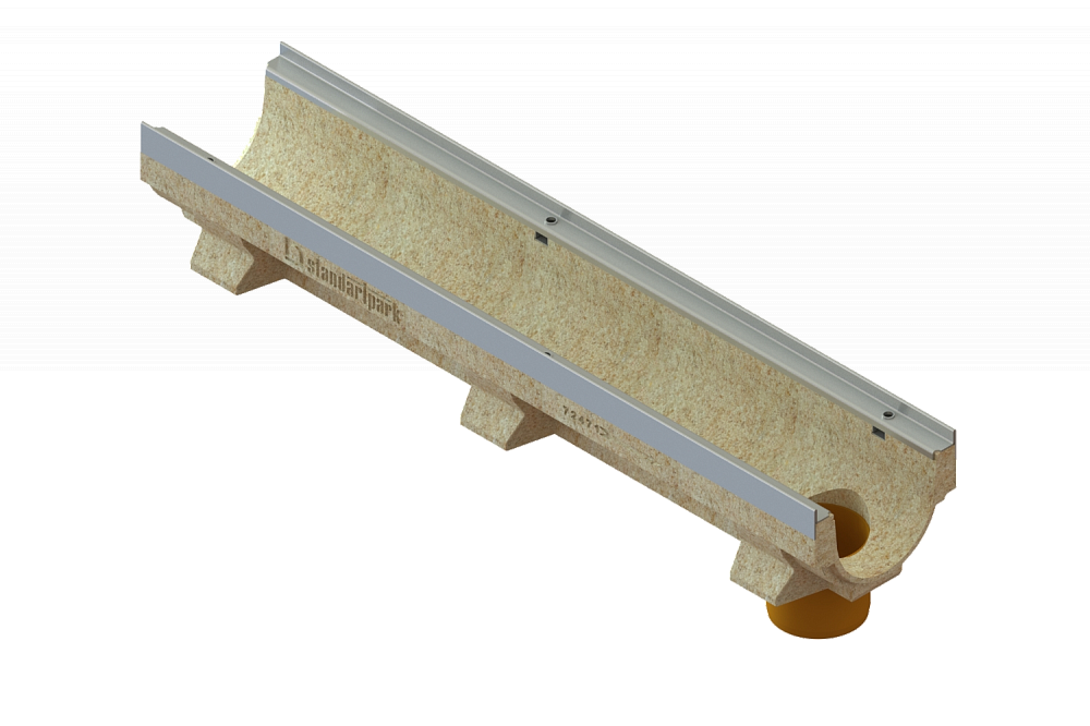 Лоток водоотводный полимербетонный CompoMax Drive DN150 h160