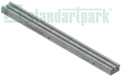 Лоток CompoMax Open Slot «Гребенка» из полимербетона серый шириной 80 мм