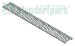Решетка водоприемная Basic DN100 оцинкованная сталь штампованная щелевая кл. А15