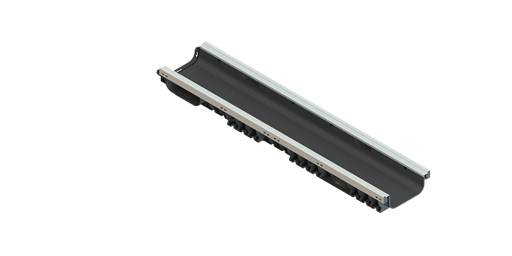 Лоток водоотводный пластиковый PolyMax Basic DN150 h80