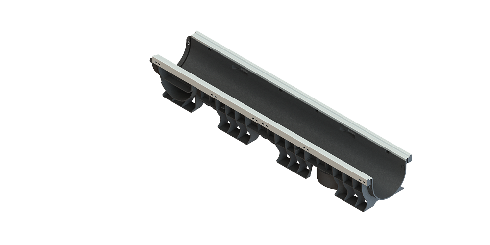 Лоток водоотводный пластиковый PolyMax Basic DN150 h150