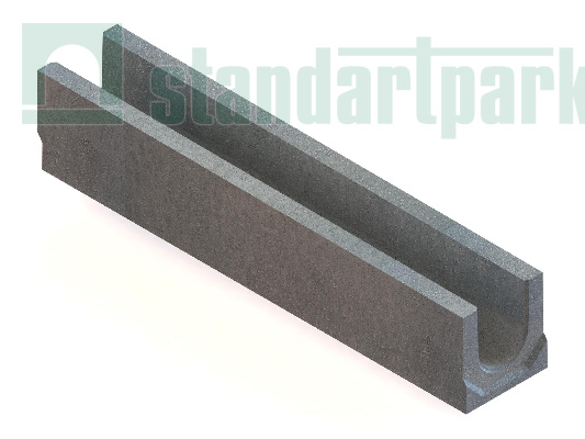 Лотки водоотводные бетонные BetoMax DN110 уклонные h100 - 195
