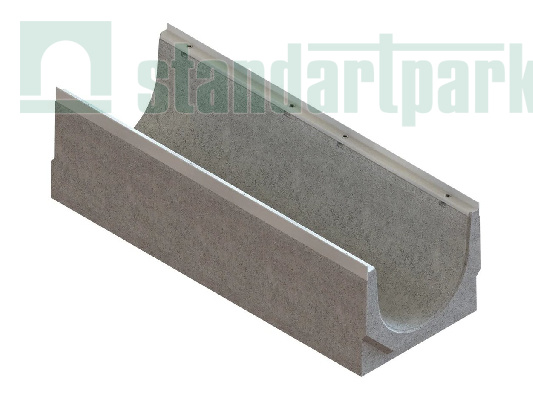 Лотки водоотводные бетонные BetoMax Drive DN300 с внутренним уклоном h260-h410 под решетку кл. С250